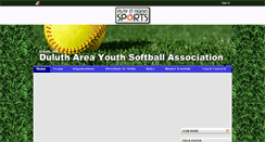 Desktop Screenshot of duluthareayouthsoftball.com